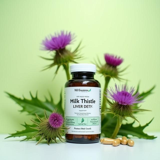 Milk thistle liver detox supplement